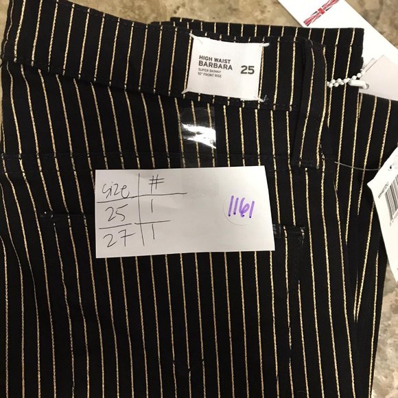 NWT HUDSON Jean gold strip Barbara Denim Pant SLIM - Picture 9 of 9
